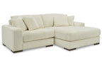 Lindyn Ivory Small Chaise Sectional