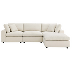 Dream Cloud Couch Down Filled Beige Sectional