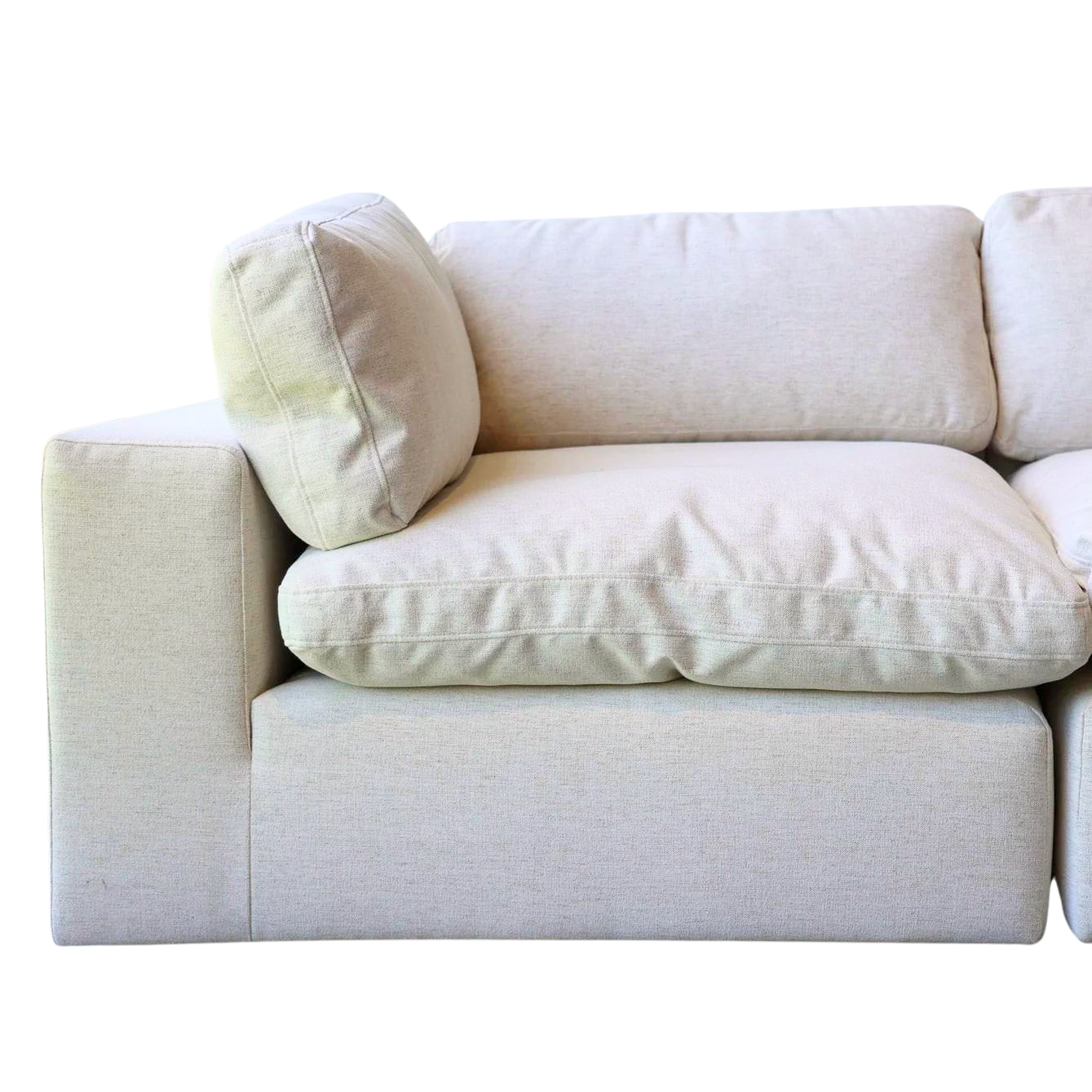 Emily Linen 130 Cloud Modular Sectional
