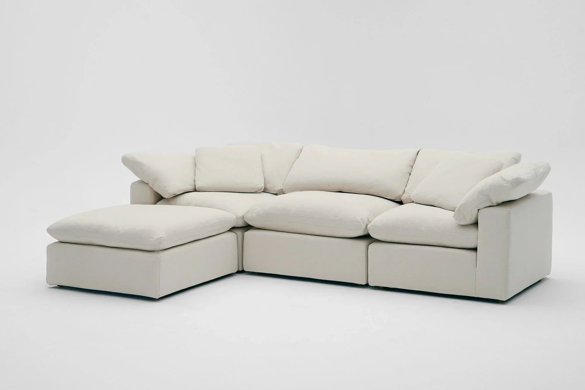 Emily Linen 130 Cloud Modular Sectional
