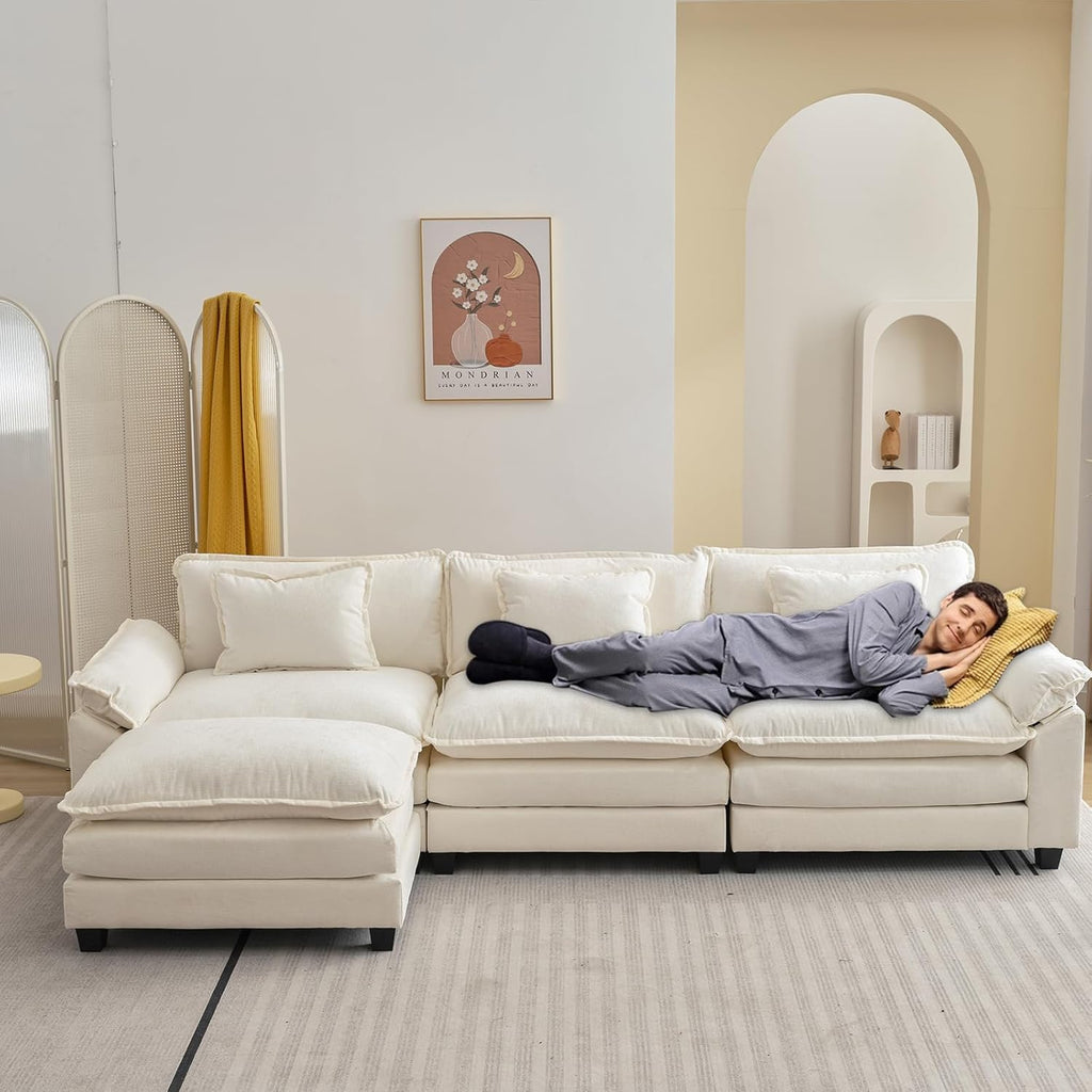 Dream Mellow Chenille Double Cushion Sofa