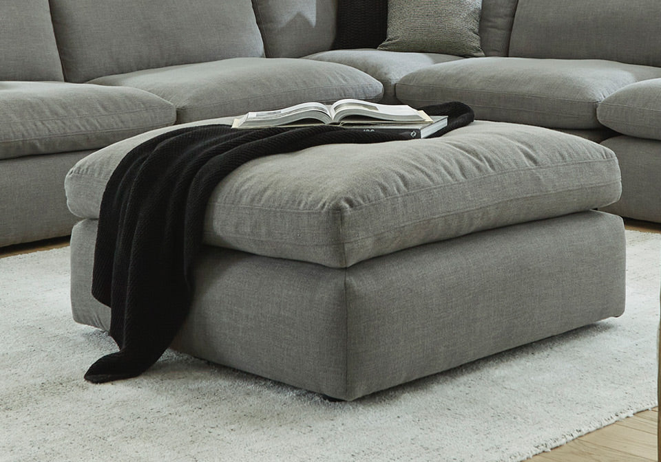 Elyza Smoke Oversized Ottoman
