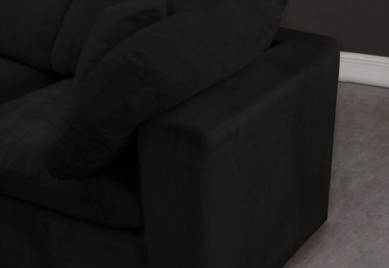 Dream Cloud Couch Down Filled Black Sectional
