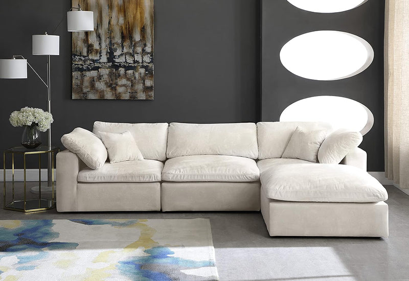 Dream Cloud Couch Down Filled Cream Sectional