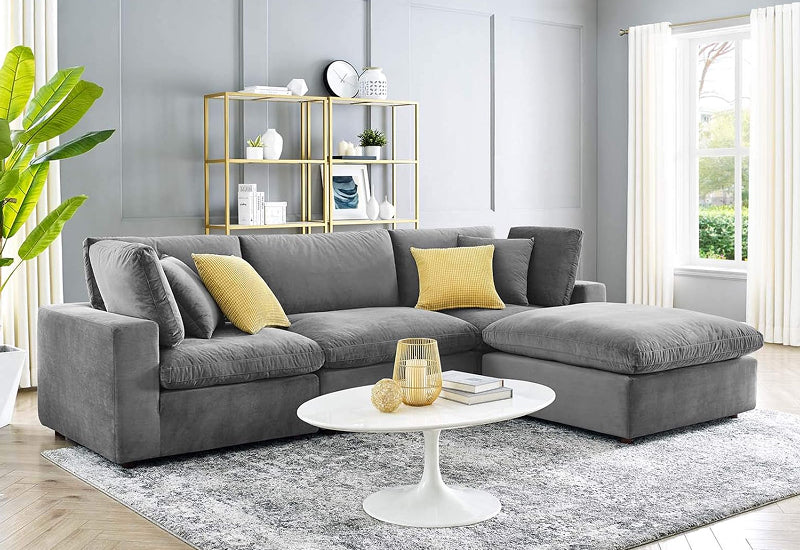Dream Cloud Couch Down Filled Gray Sectional