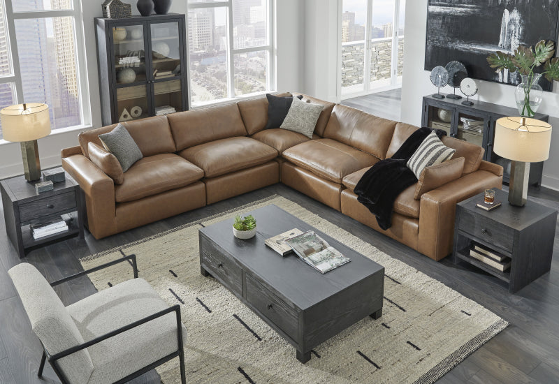 Emilia Leather Cloud Sectional