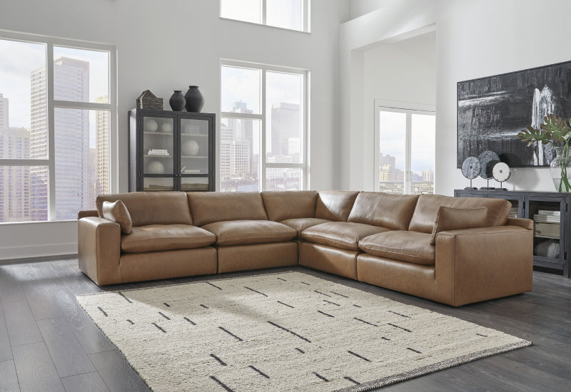 Emilia Leather Cloud Sectional