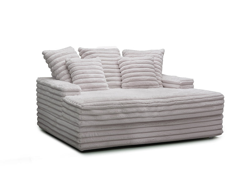 Dream Gray Corduroy Chaise Sofa