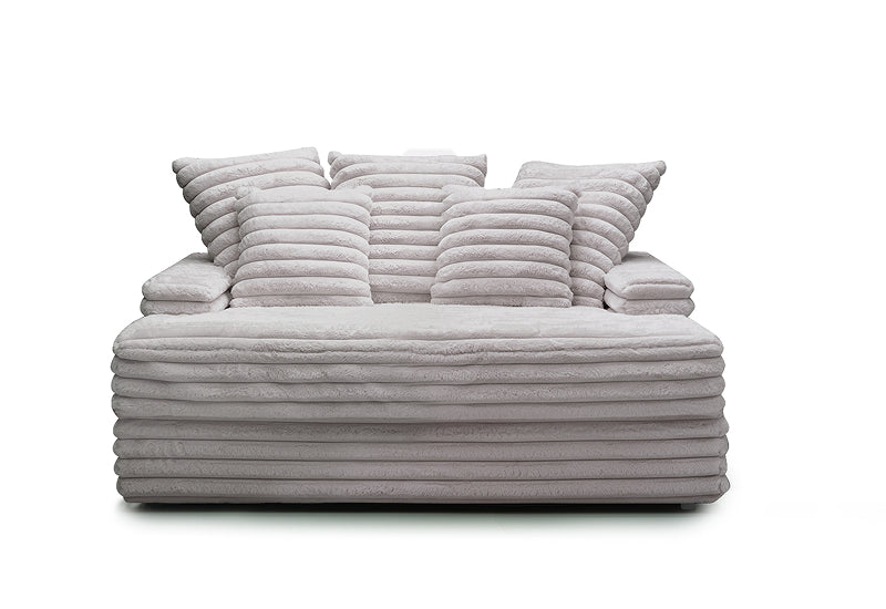 Dream Gray Corduroy Chaise Sofa