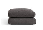 Belle Grey Feather Ottoman
