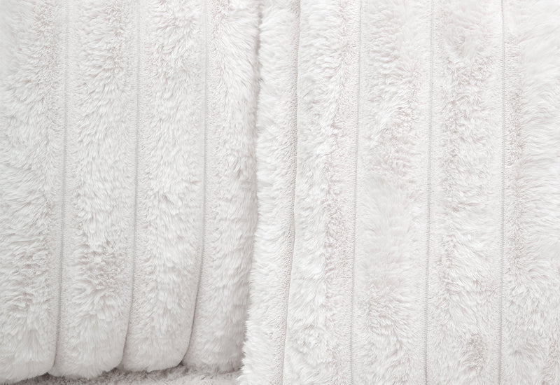 Dream Snuggle White Oversized Corduroy Chaise Sofa