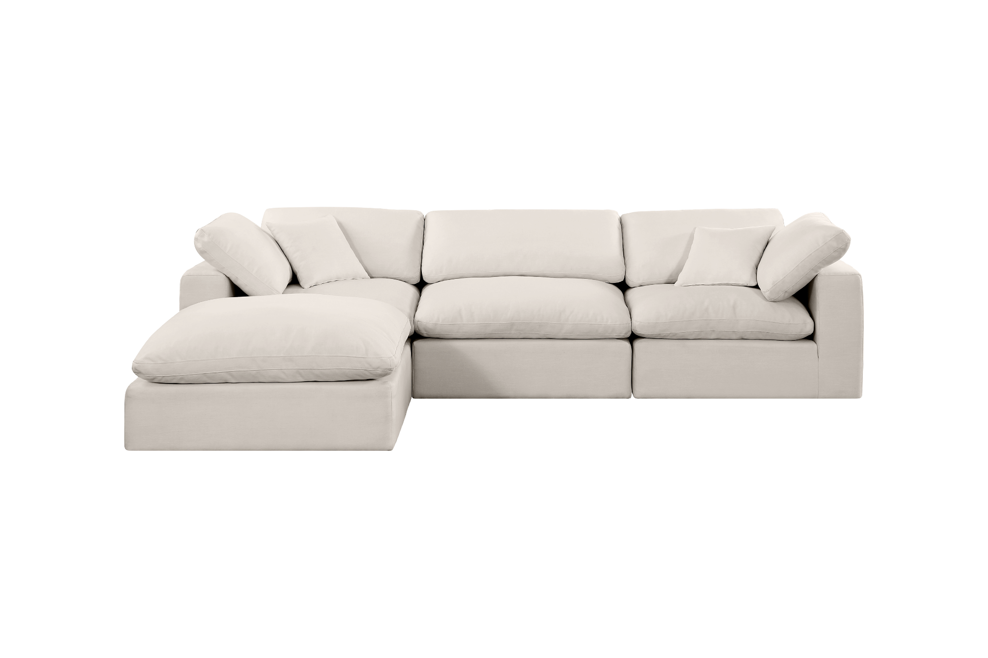 Emily Linen 130 Cloud Modular Sectional