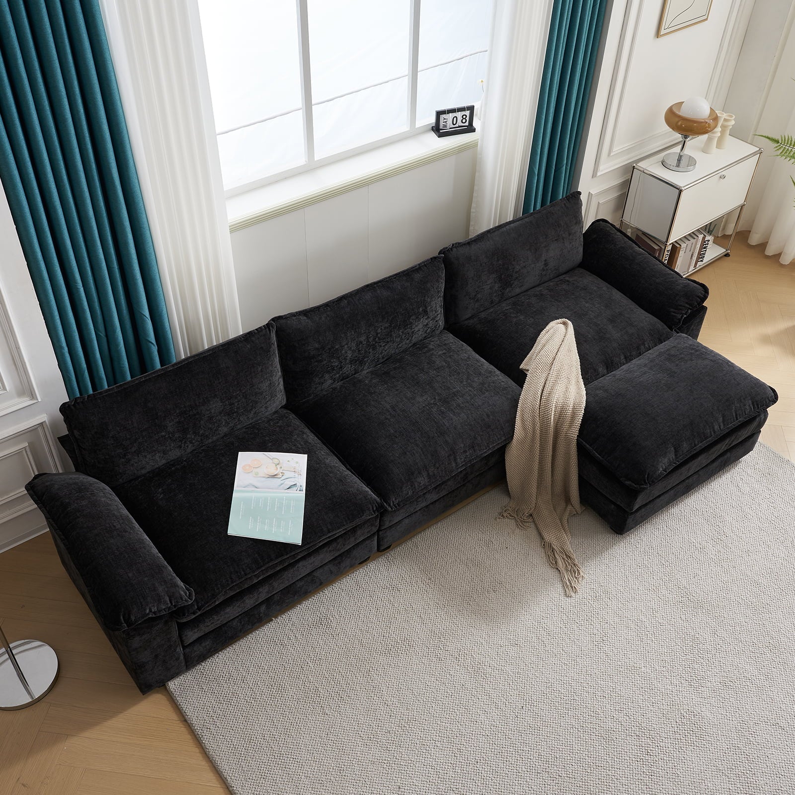 Dream Mellow Double Cushion Sofa Black